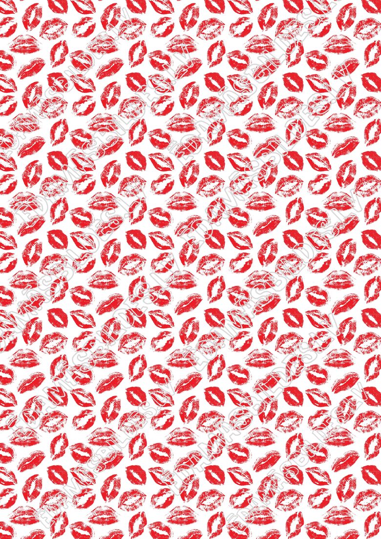 Chocolate Transfer Sheets "Lips", ar apdruku